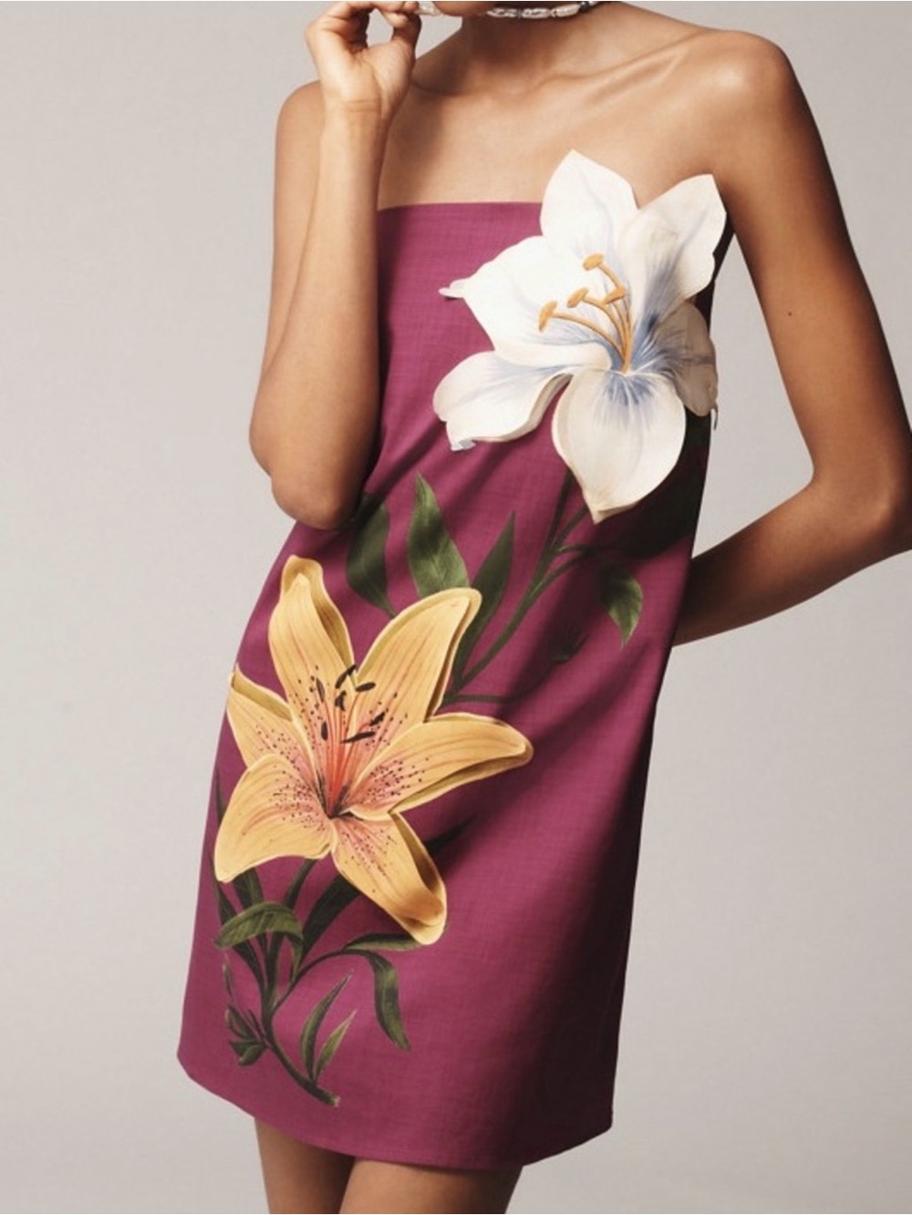FARM Rio 3D Floral Strapless Mini Dress Size XL